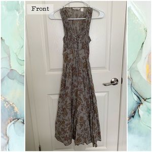 Grey Floral Dress
